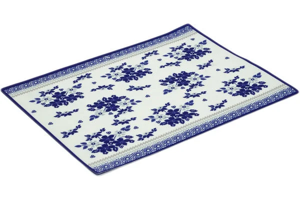 Elegant cotton placemats for fine dining-16" Set of 2 Placemats - Blue Frost