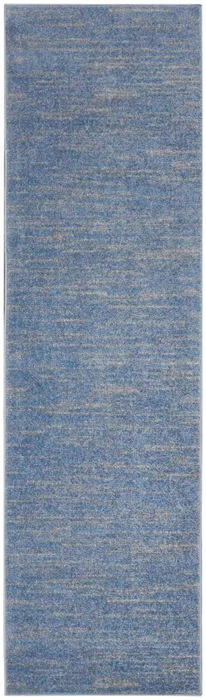 custom-designed carpet for interiors -2' X 8' Striped Non Skid Indoor / Outdoor Runner Rug - Blue / Gray