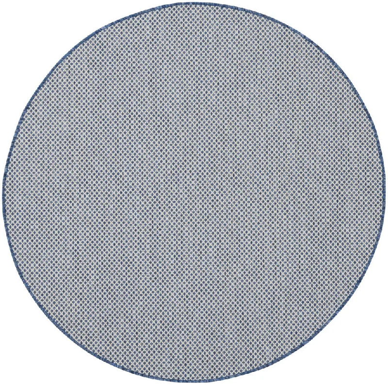 carpet for homes in humid climates -4' Round Geometric Power Loom Area Rug - Bone