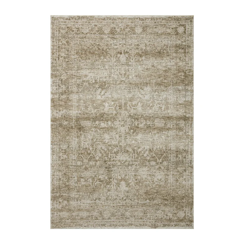 carpet for bathrooms with moisture resistance -Amber Lewis x Loloi Honora Khaki / Beige Rug