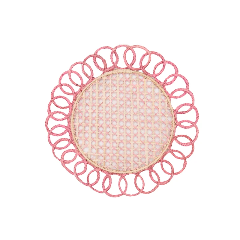 Square cotton placemat-Pink Swirled Placemat