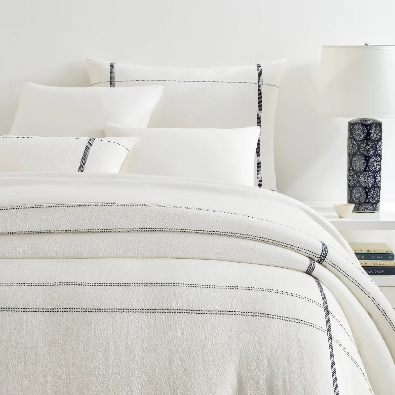 eco-friendly carpet installation for homes -Atherton Navy Duvet Cover