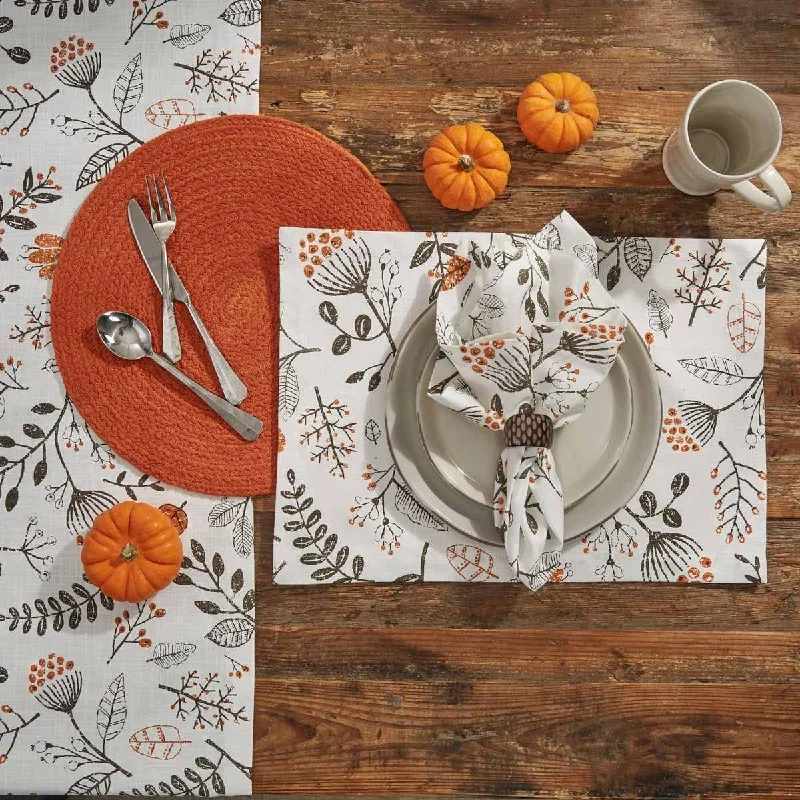 Eco-friendly placemats for dining room-Autumn Foliage Placemat Set