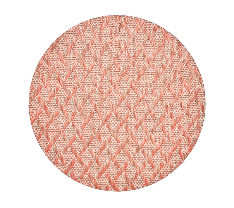 Transparent placemat-Basketweave - Natural & Orange Placemat (Set of 4)