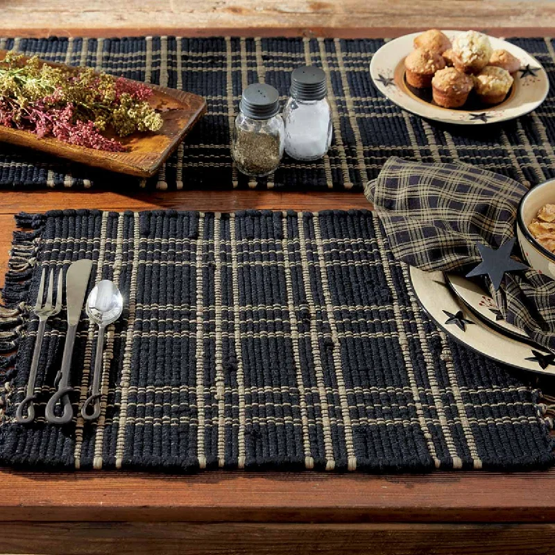 Minimalist placemat-Bridgeton Black Chindi Placemats