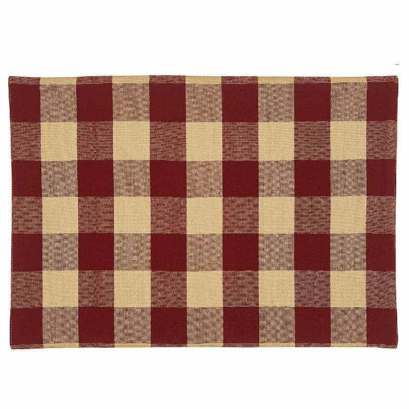 Dining placemat for every occasion-Buffalo Garnet Check Backed Placemats