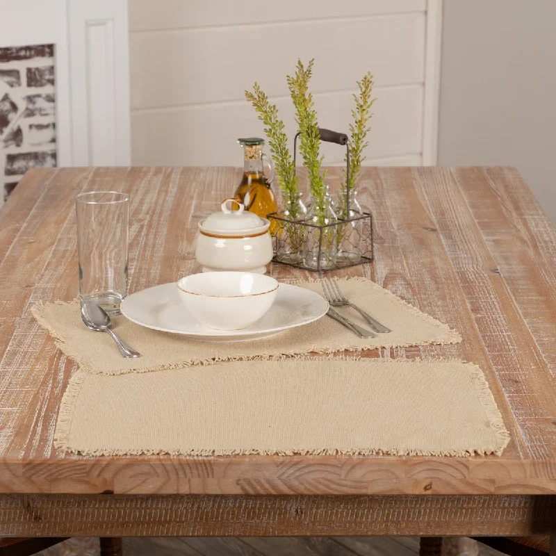 Elegant dinner placemat for home gatherings-Burlap Vintage Tan Placemats