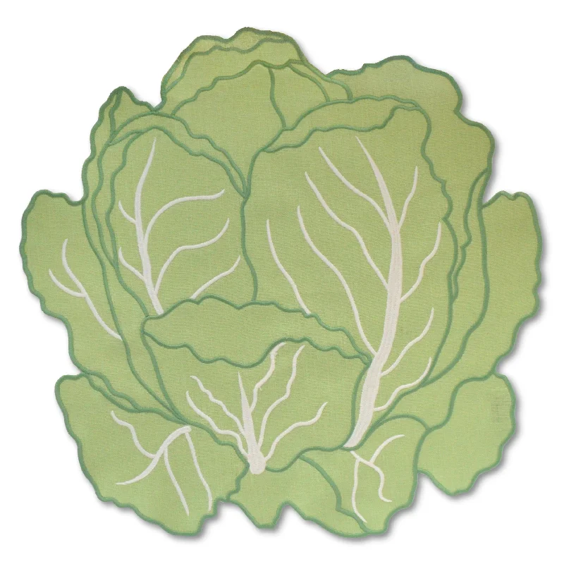 Vintage placemat set for retro dinner table-Cabbage Placemat