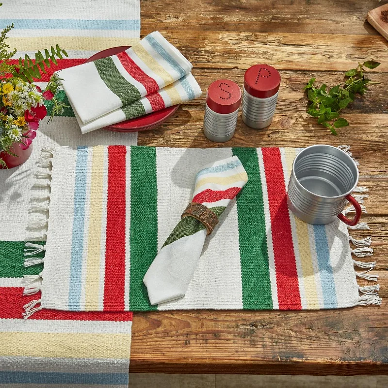 Floral placemats for spring meals-Camp Stripe Placemats