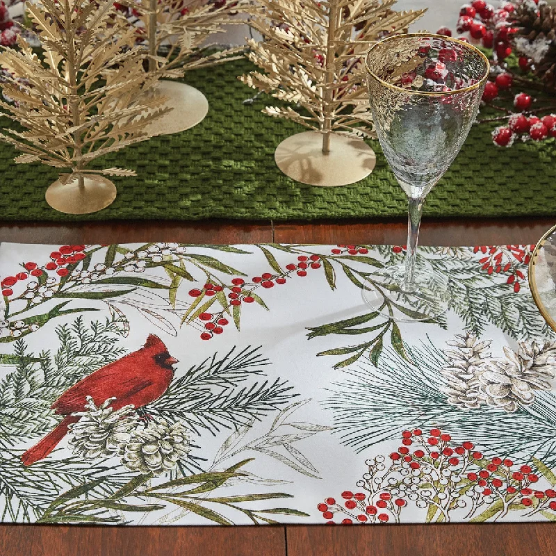 Modern placemats for chic home gatherings-Cardinal Pine Placemats