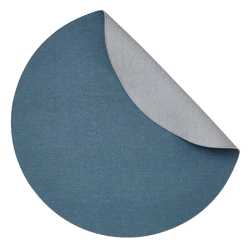 Durable fabric placemats for everyday meals-Chic Denim - Placemats Blue / Grey (Set of 4)