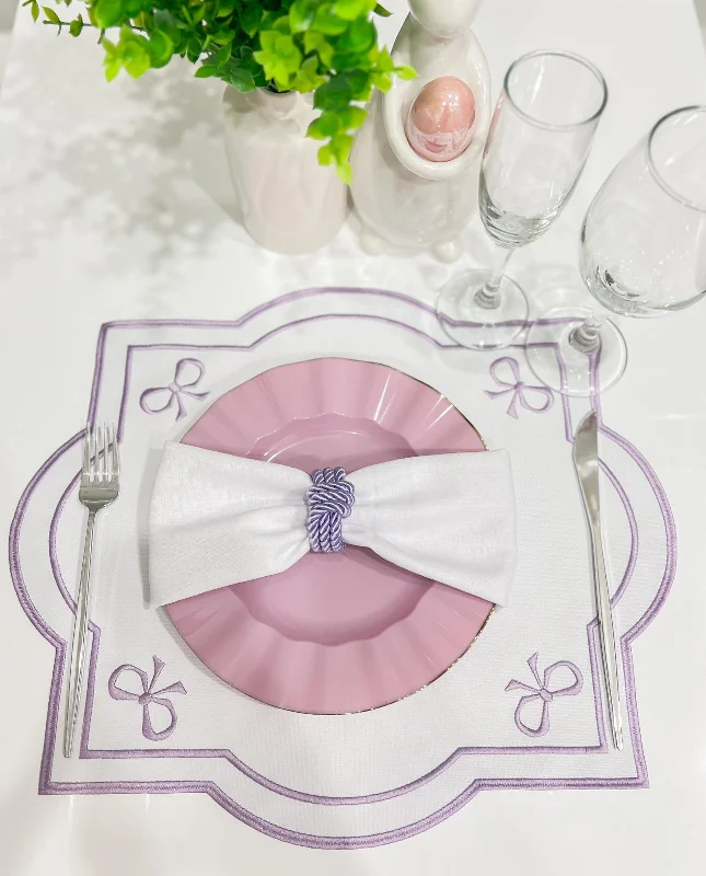 Plaid placemat-White and Purple Placemat