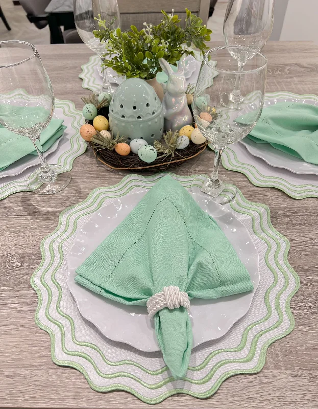 Durable placemat for kitchen-Light Green Placemat