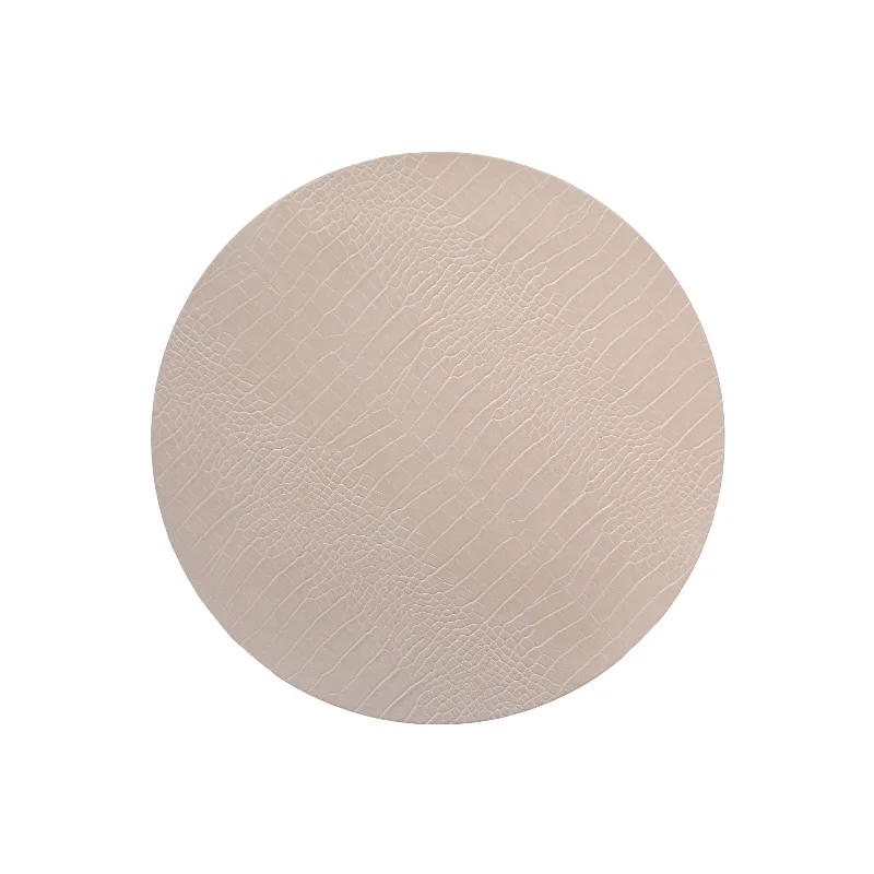 Decorative placemats for Thanksgiving dinner-Cream Circle Embossed Placemat