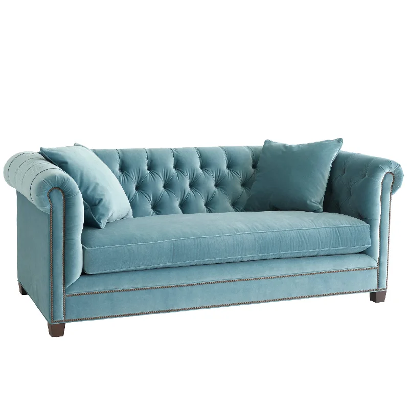 non-toxic carpet for homes with babies -Daydream Velvet Marine Richmond Sofa