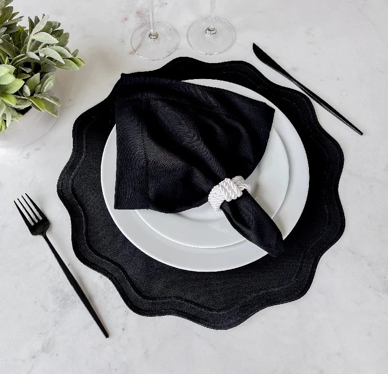 Travel placemat-Double side Black and White Placemat