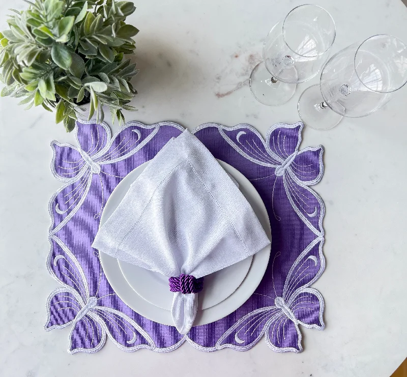 Bright-colored placemats for festive gatherings-Double Side Purple and Pink Placemat