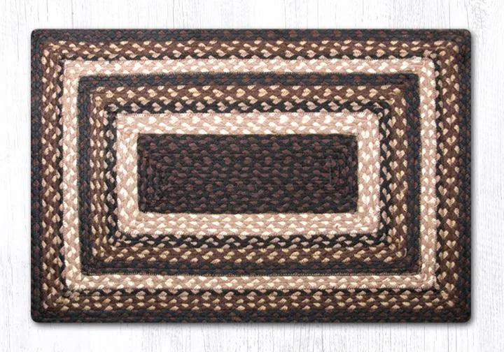 Chic placemat set for stylish gatherings-Earth Rugs C-313 Mocha/Frappuccino Rectangle Placemat 13.25``x17.25``