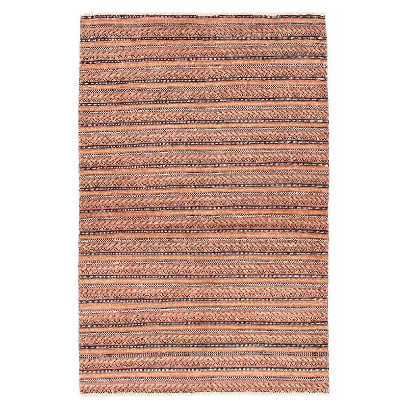 soft carpet for child’s playroom areas -ECARPETGALLERY Hand-knotted Finest Ziegler Copper Wool Rug - 3'11 x 6'0