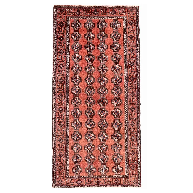 soft carpet for bedrooms -ECARPETGALLERY Hand-knotted Royal Baluch Copper Wool Rug - 5'1 x 10'4