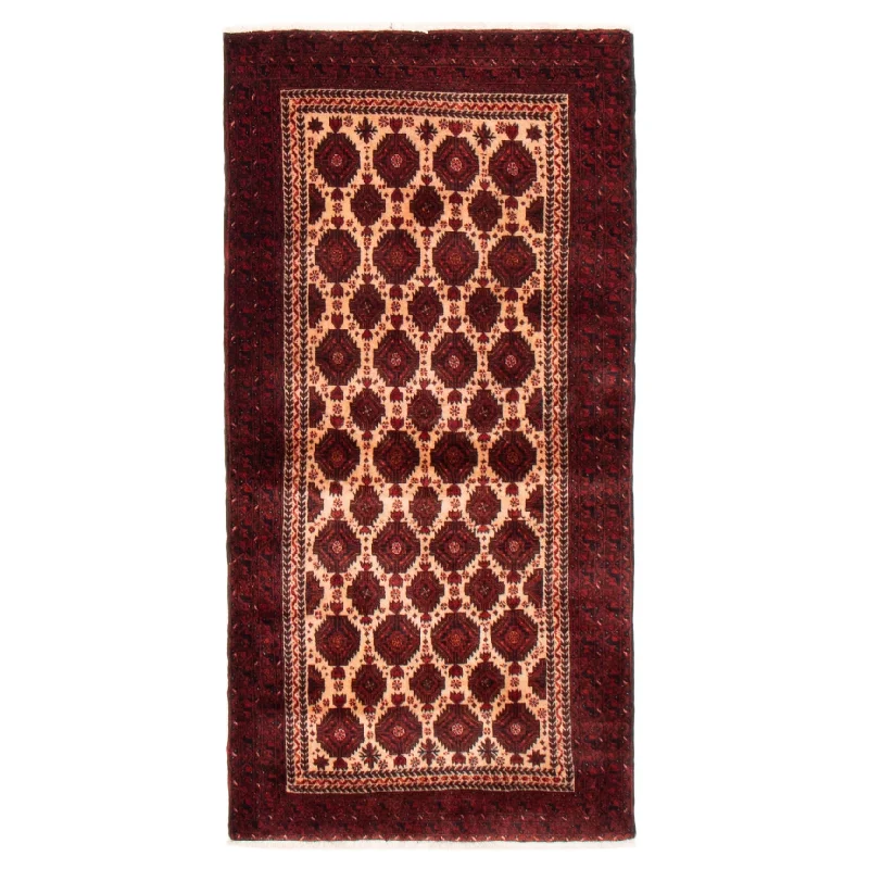 custom color carpet for homes -ECARPETGALLERY Hand-knotted Royal Baluch Ivory Wool Rug - 3'3 x 6'2