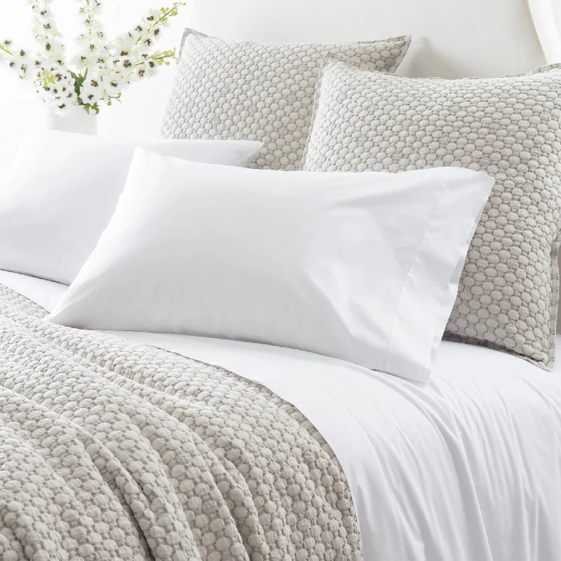 low-maintenance carpet for busy homeowners -Grace Percale White Fitted Sheet