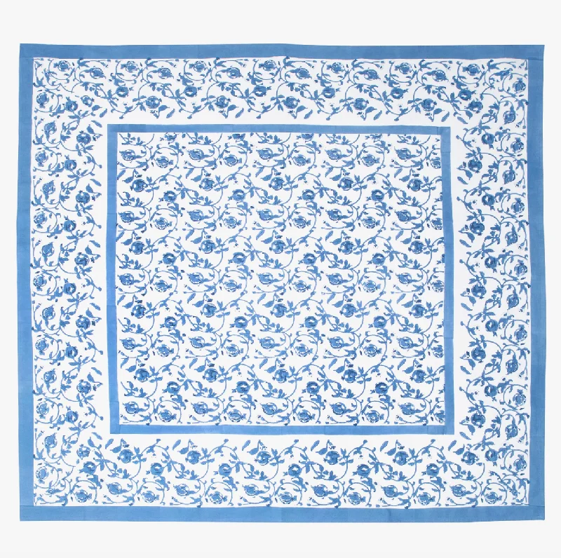 Plaid-patterned placemats for picnic table-Granada Cornflower Blue Placemats