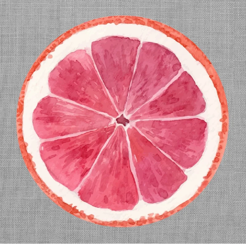 Plush placemat-Grapefruit Slice Round Die Cut