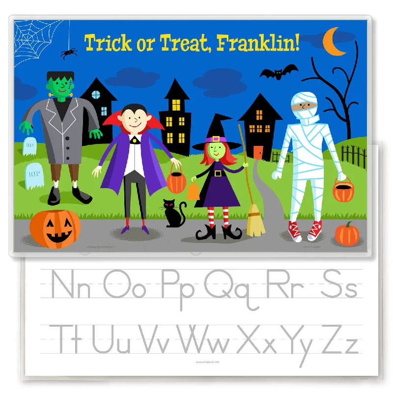 Placemat for home parties-Halloween Trick or Treat Personalized Placemat