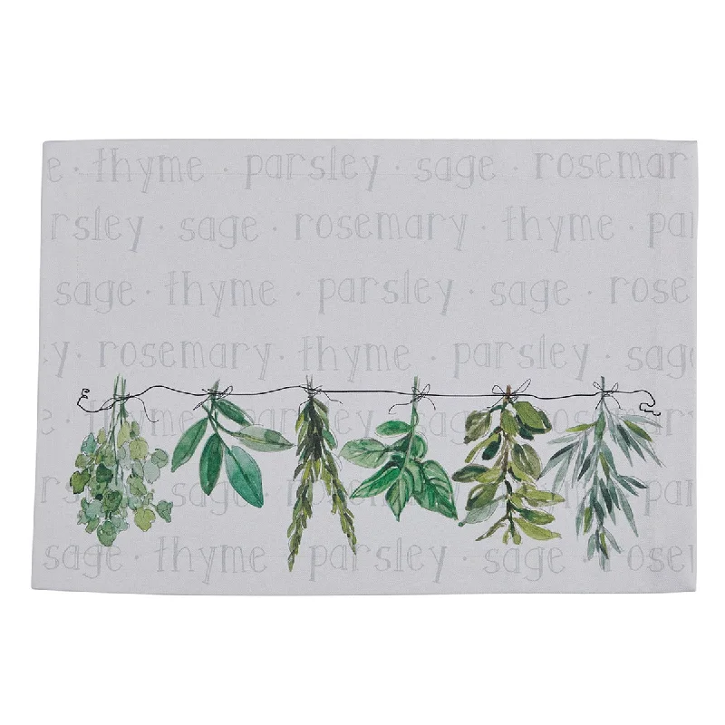 Kids' placemats with fun prints-Herb Garden Placemat Set