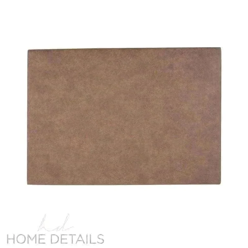 Plastic placemat-Home Details Faux Leather Double Sided Placemat in Brown