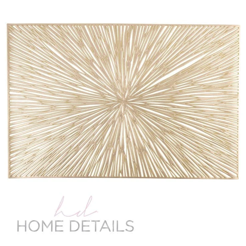 Elegant placemat-Star Burst Laser Cut Placemat in Gold