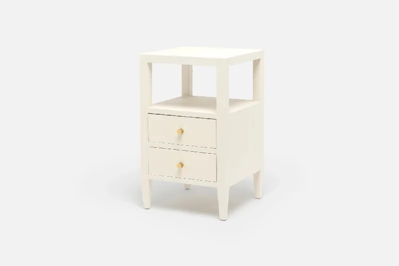 eco-conscious carpet for sustainable homes -Jarin White Single Nightstand