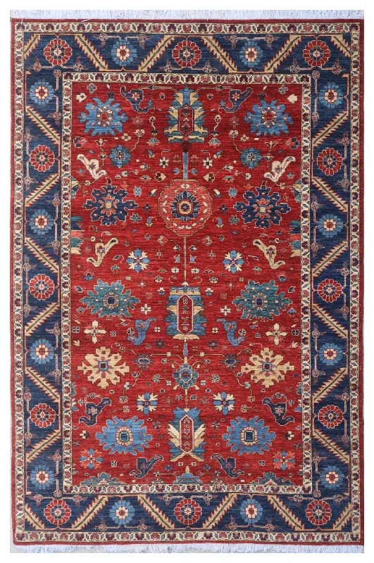 eco-friendly wool carpet for modern homes -Kaoud Rugs 6X9 Rectangle Red Tabriz Area Rug