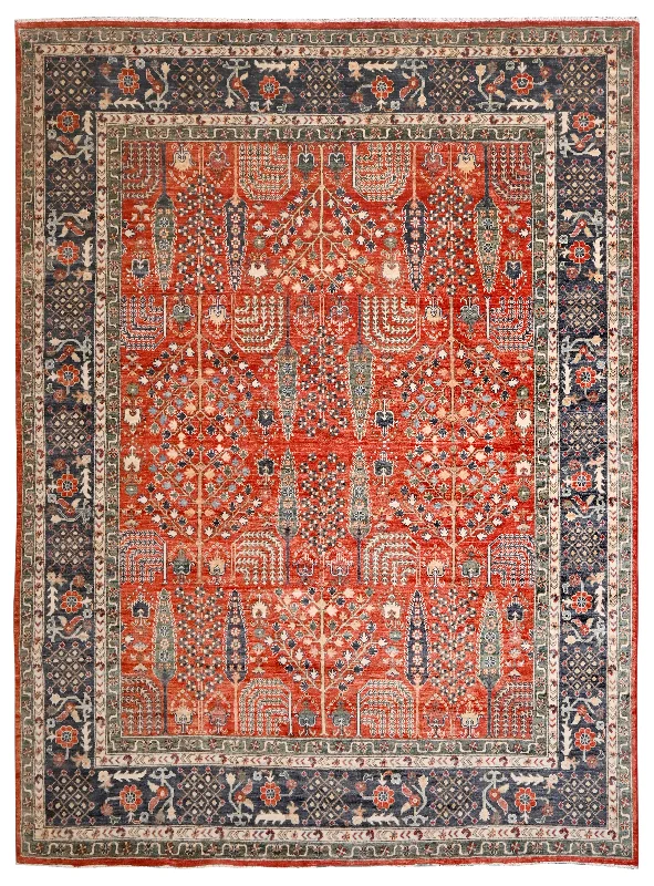 affordable carpet for budget renovations -KAOUD RUGS RED TABRIZ-S  AREA RUG