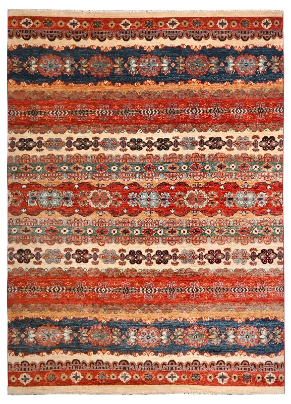 affordable plush carpet for living rooms -KAOUD RUGS MULTI ANT GABBEH  AREA RUG