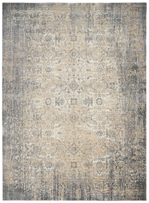 commercial carpet tiles for modular offices -Kathy Ireland Moroccan Celebration KI3M1 Ivory/Slate Area Rug