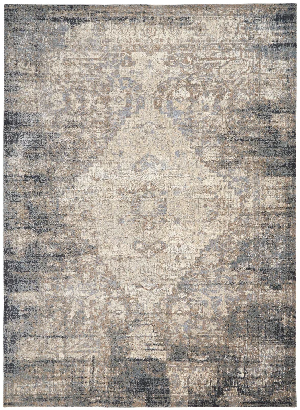 comfortable carpet for senior living spaces -Kathy Ireland Moroccan Celebration KI3M2 Grey/Slate Area Rug