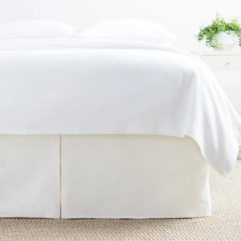 light-colored carpet for small rooms -Lush Linen Ivory Bed Skirt