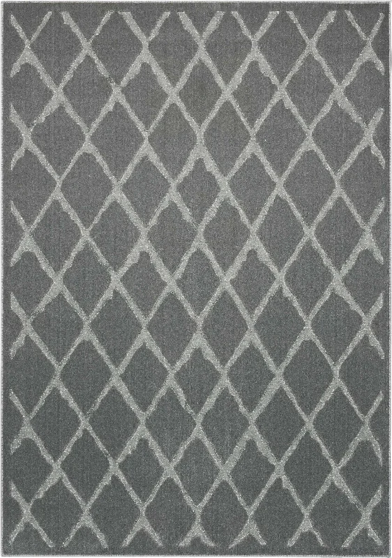 shaggy carpet for cozy living rooms -Michael Amini Gleam MA601 Grey Area Rug