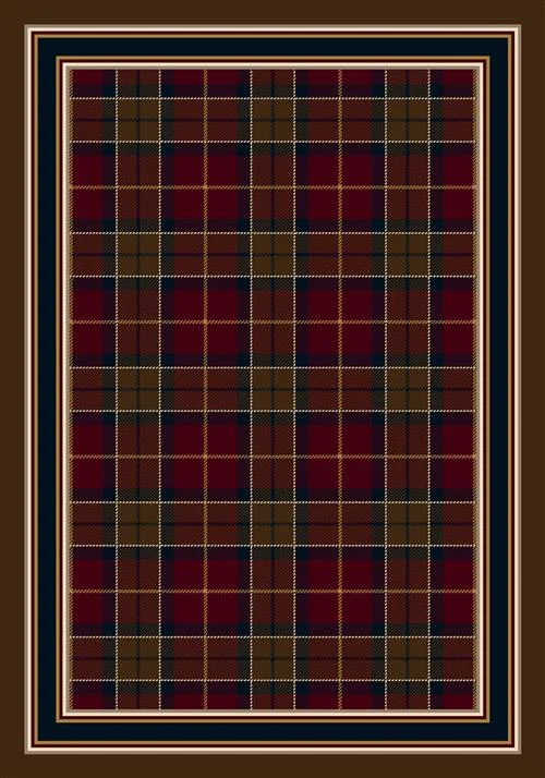 carpet tiles for modular office designs -Magee Plaid-10006 Garnet II