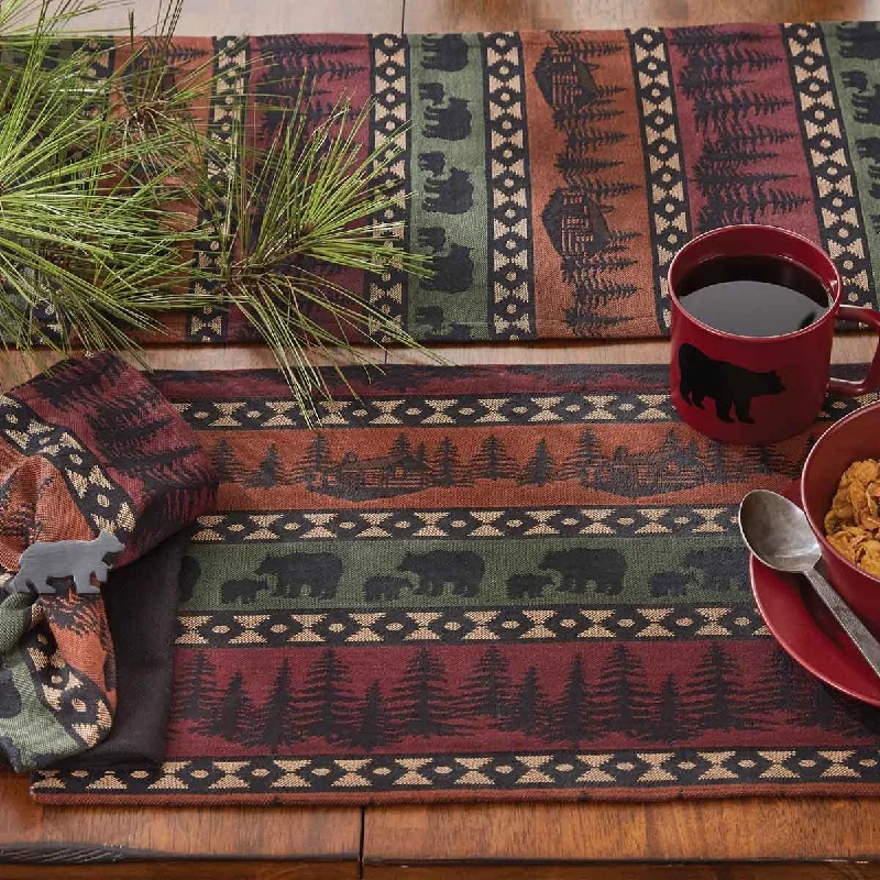 Modern placemats for casual brunch-Mountain Bear Placemat Set