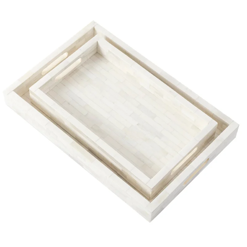 affordable carpet for commercial spaces -Natural Bone Inlay Tray