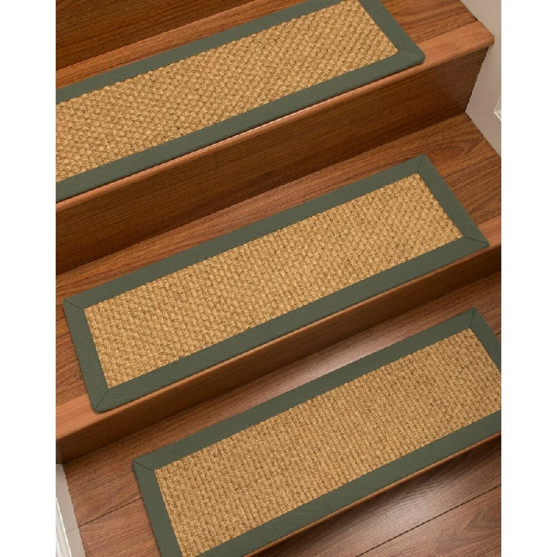 carpet tiles for temporary office setups -NaturalAreaRugs Amalfi Carpet Stair Treads (Set of 13) - 13PC (9" x 29")