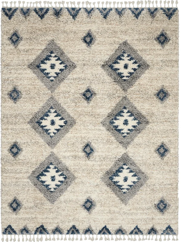 carpet cleaning products for homes -Nourison Oslo Shag OSL03 Ivory/Blue Area Rug