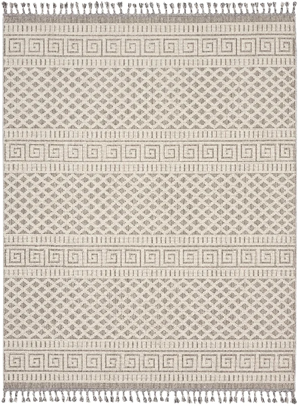 carpet for offices with ergonomic designs -Nourison Paxton PAX05 Ivory/Grey Area Rug