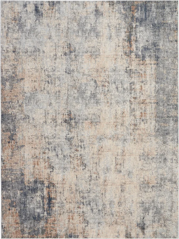 high-performance carpet for commercial offices -Nourison Rustic Textures RUS01 Grey/Beige Area Rug