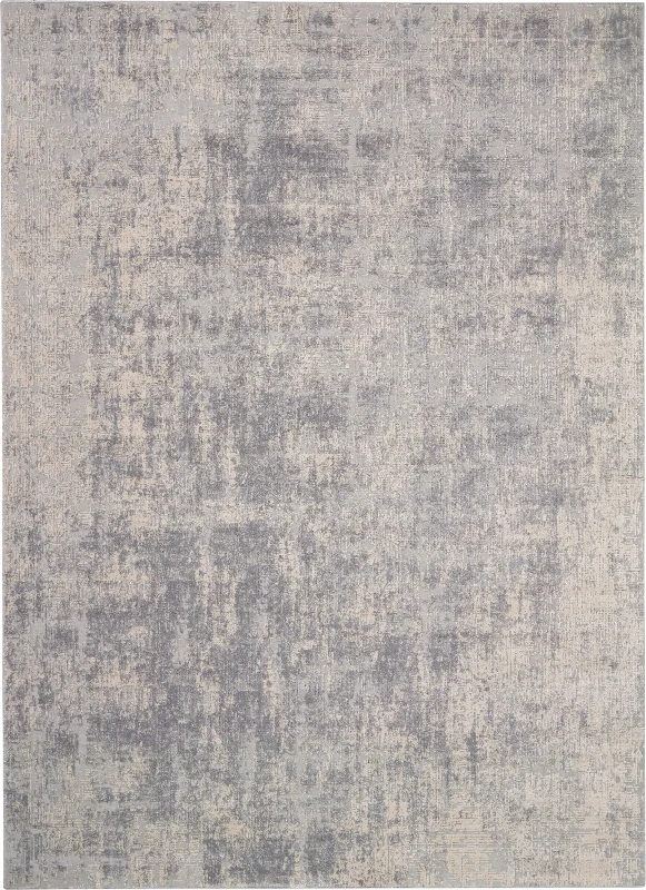 vibrant colored carpet for contemporary homes -Nourison Rustic Textures RUS01 Ivory/Silver Area Rug