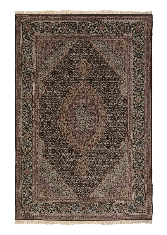 natural fiber carpet for homes -Oriental Rug Chinese Handmade Area Traditional 6'1"x9'6" (6x10) Blue Green Mahi Fish Design #35674