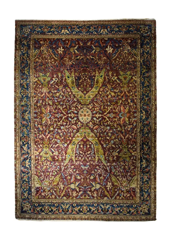 carpet runners for staircases -Oriental Rug Indian Handmade Area Transitional 9'1"x13'0" (9x13) Purple Blue Green Floral Design #A32941